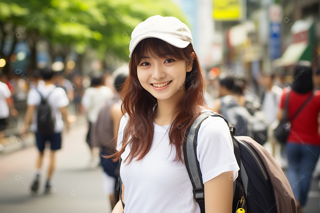 Mulher turista de Tóquio
