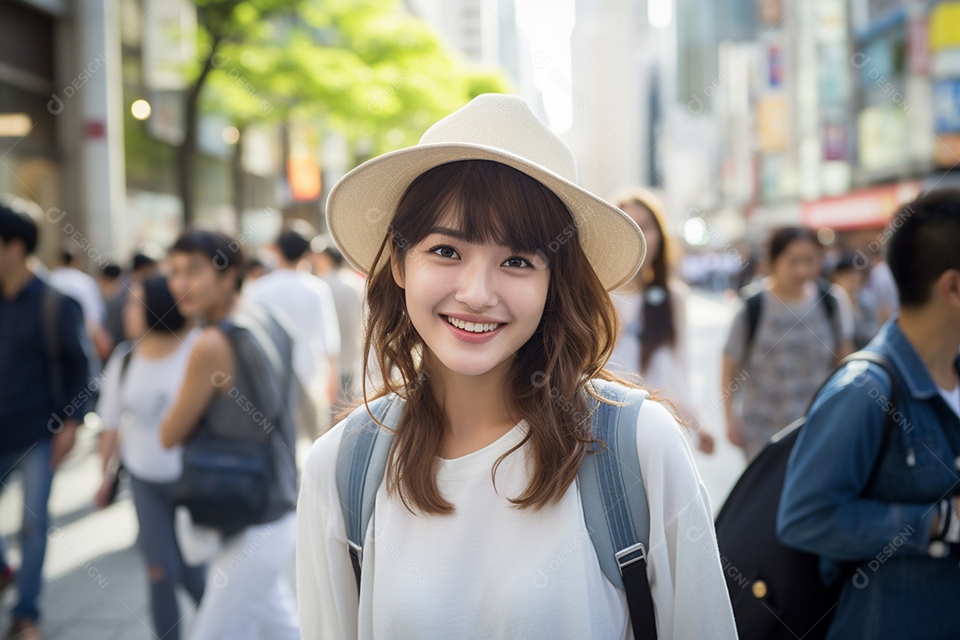 Mulher turista de Tóquio