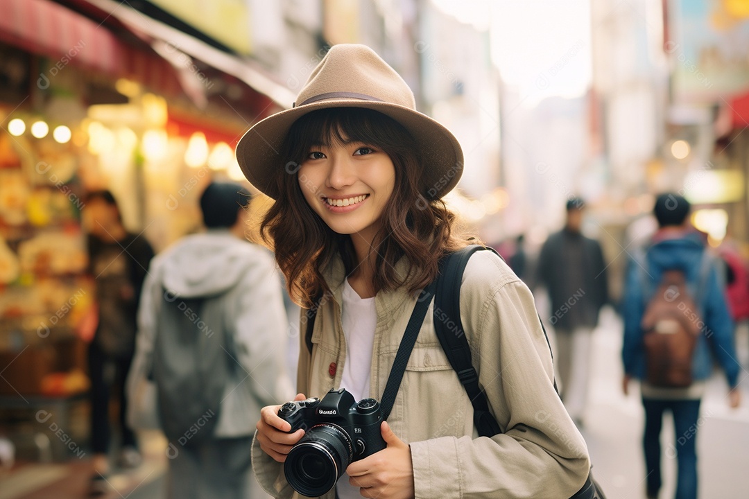 Mulher turista de Tóquio