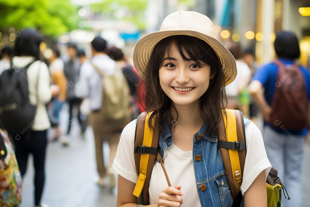 Mulher turista de Tóquio