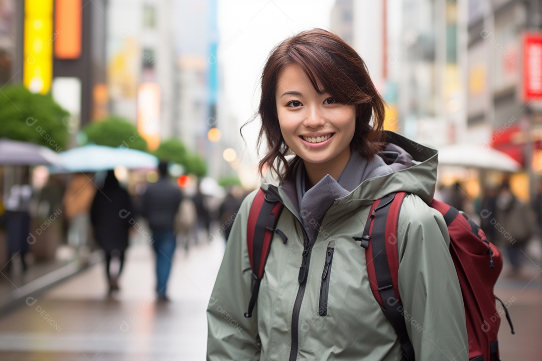 Mulher turista de Tóquio