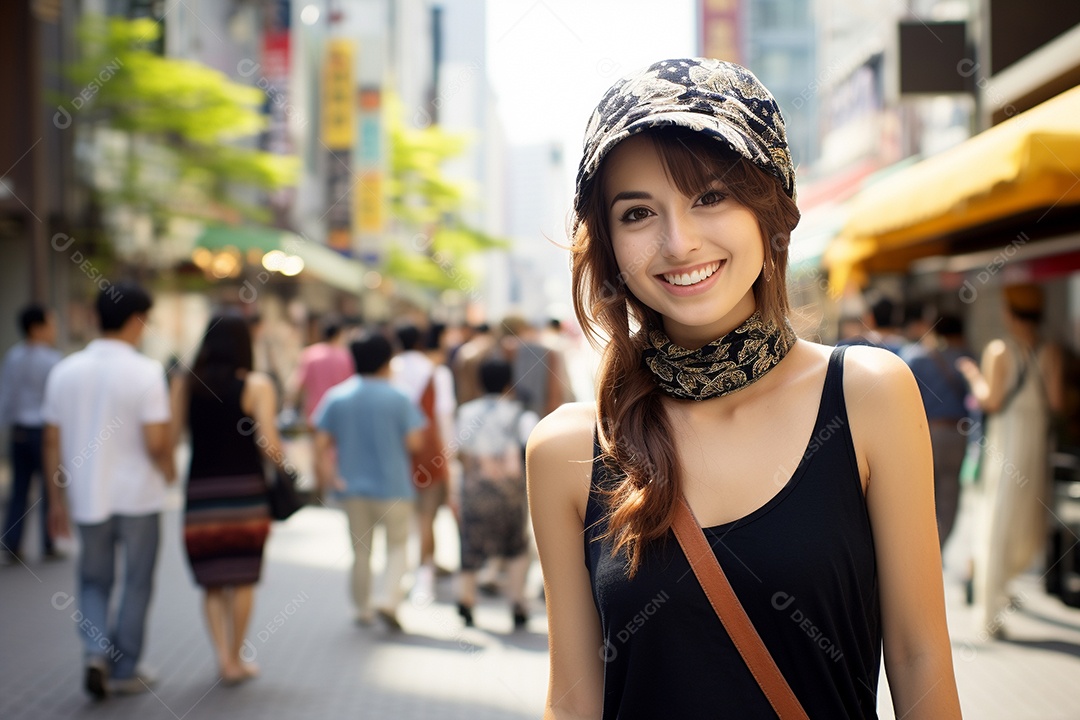 Mulher turista de Tóquio