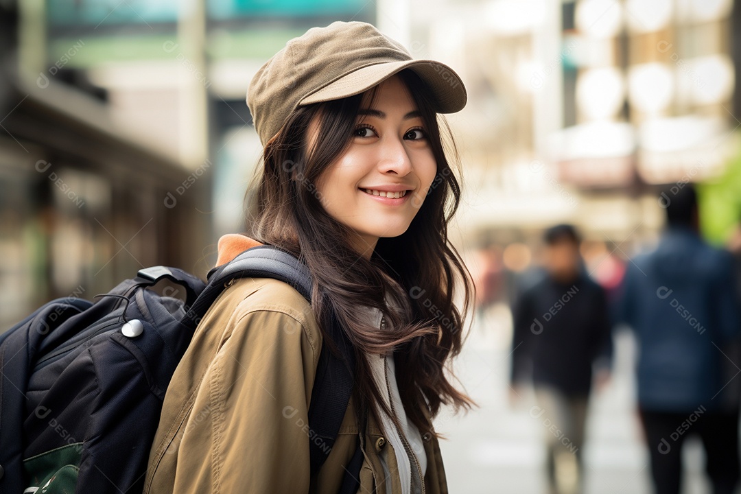 Mulher turista de Tóquio