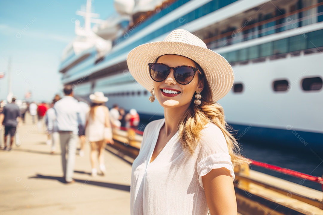 Mulher negra turística de Cancún