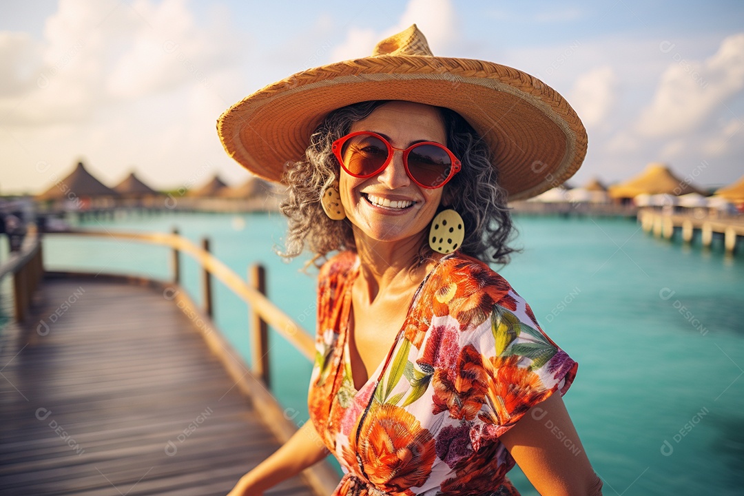 Mulher turística de Cancún