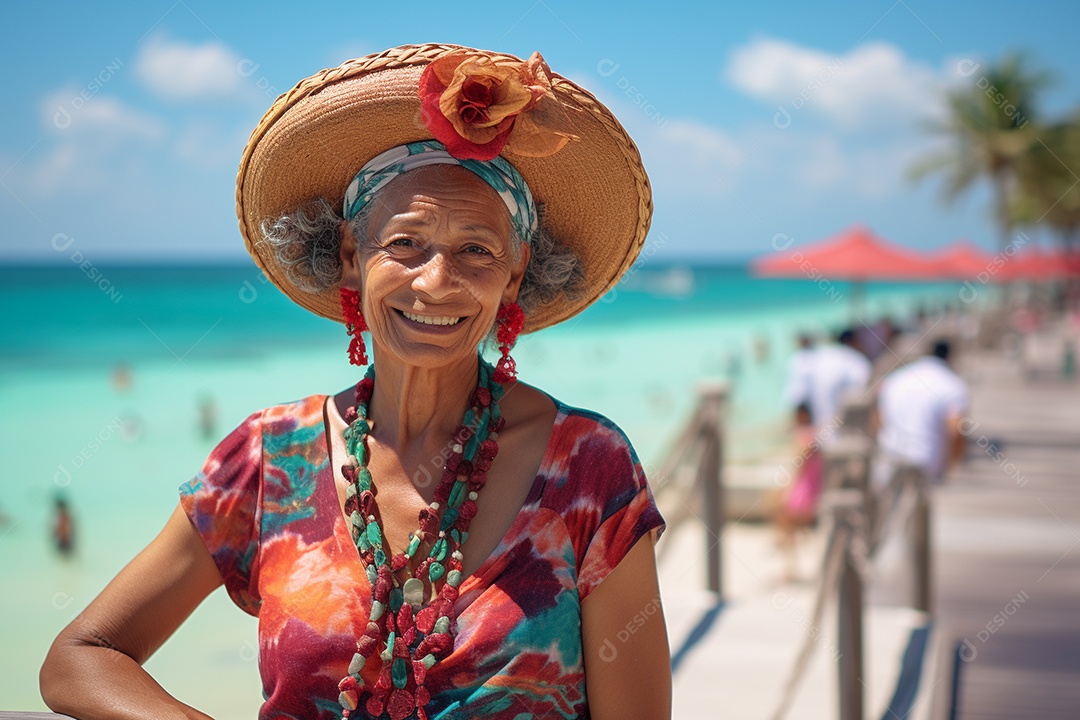 Mulher turística de Cancún