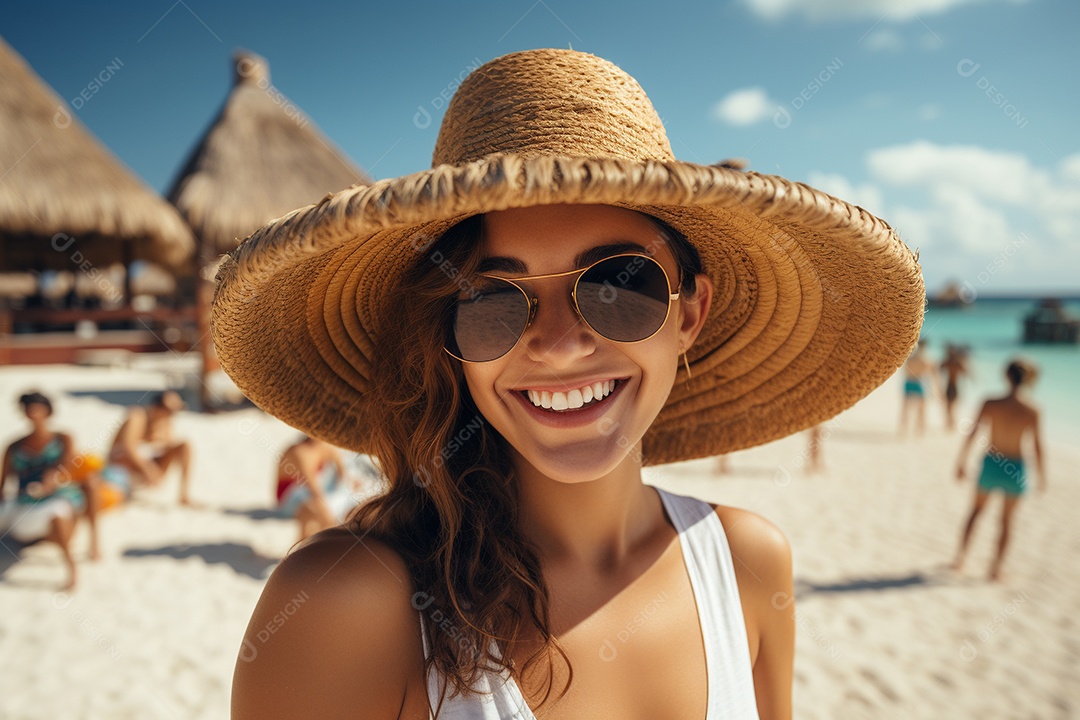 Mulher turística de Cancún