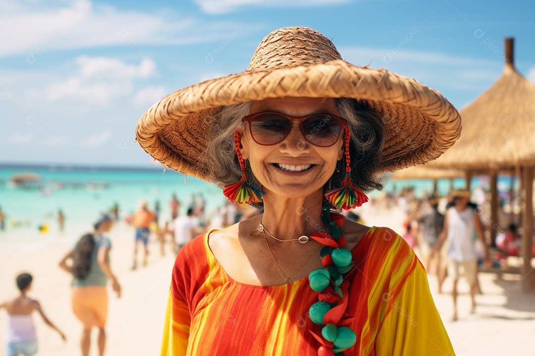 Mulher turística de Cancún