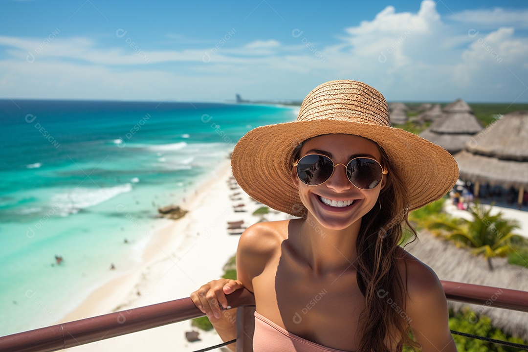 Mulher turística de Cancún