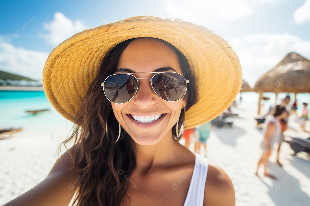 Mulher turística de Cancún