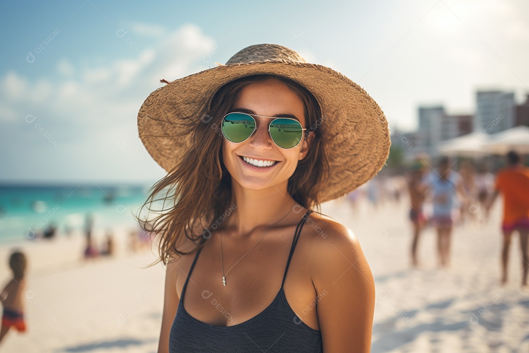 Mulher turística de Cancún