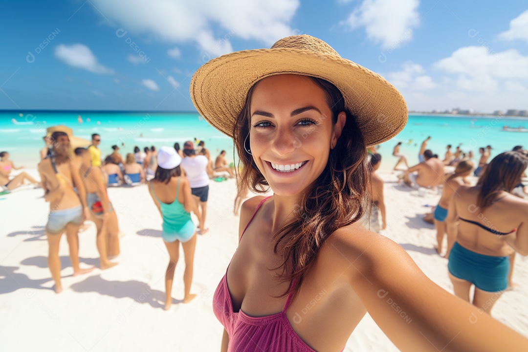 Mulher turística em Cancún