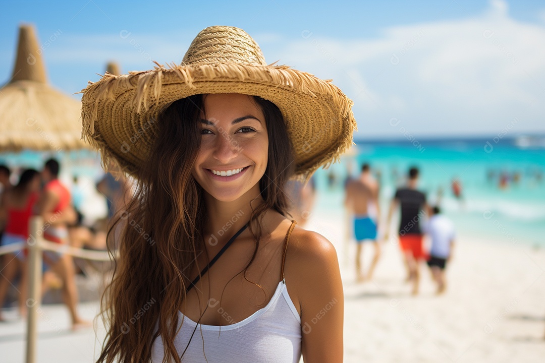 Mulher turística em Cancún