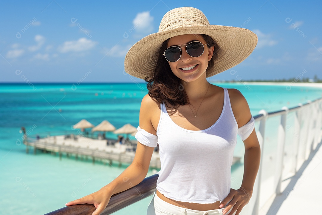 Mulher turística em Cancún