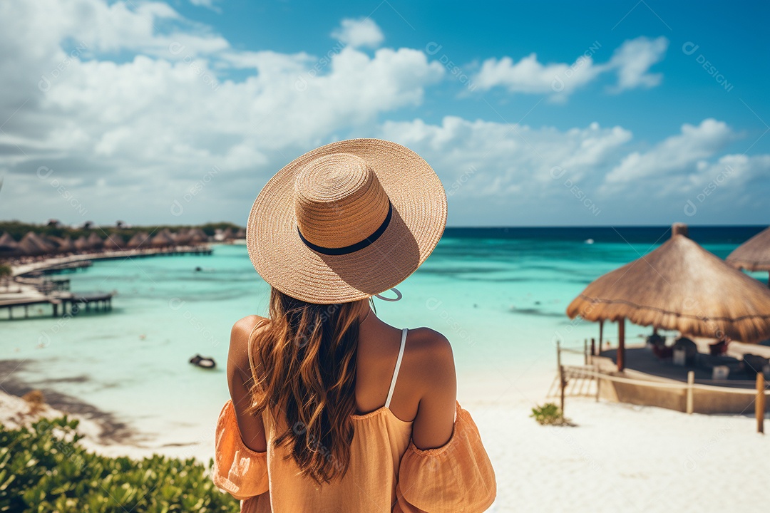 Mulher turística em Cancún