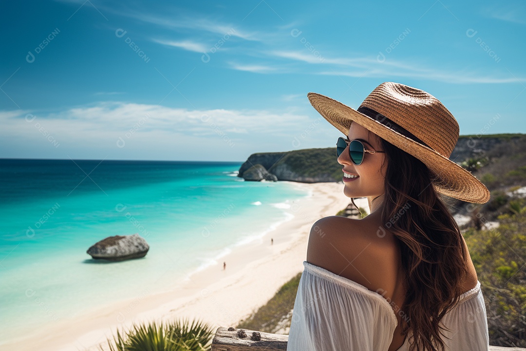 Mulher turística em Cancún