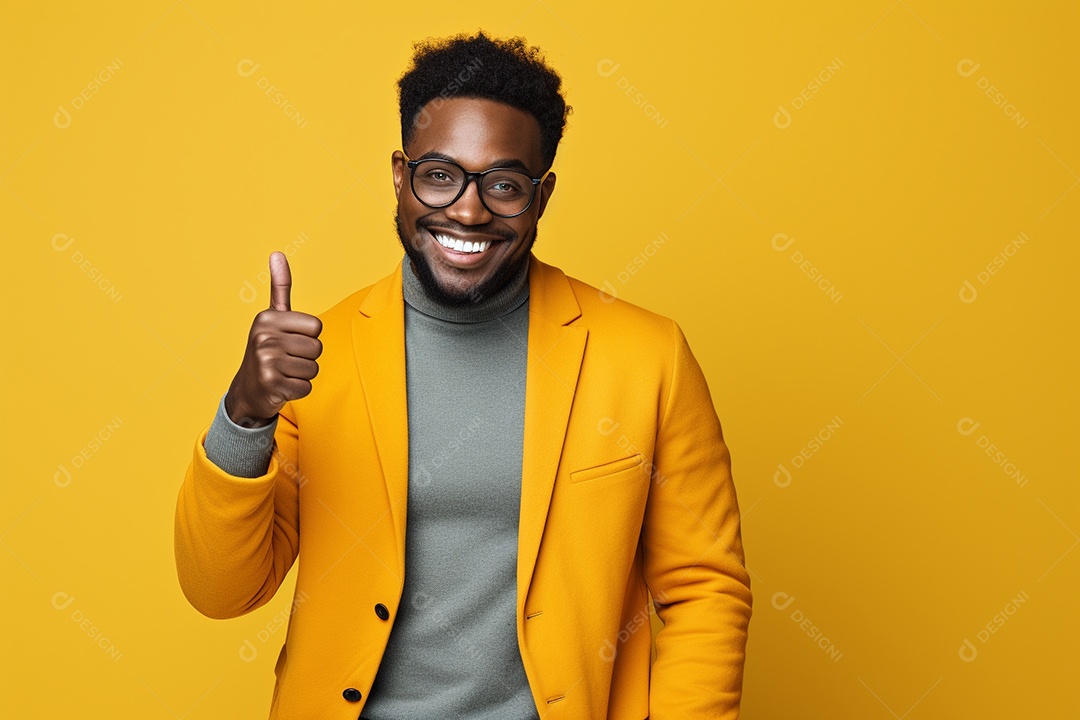 Pessoa feliz. Casual. Imagem social em destaque. Fundo colorido