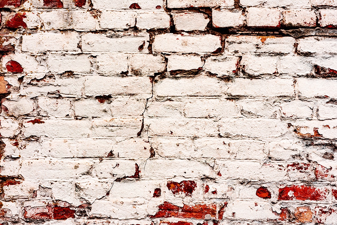 Fundo velho preto e branco da textura da parede de tijolo