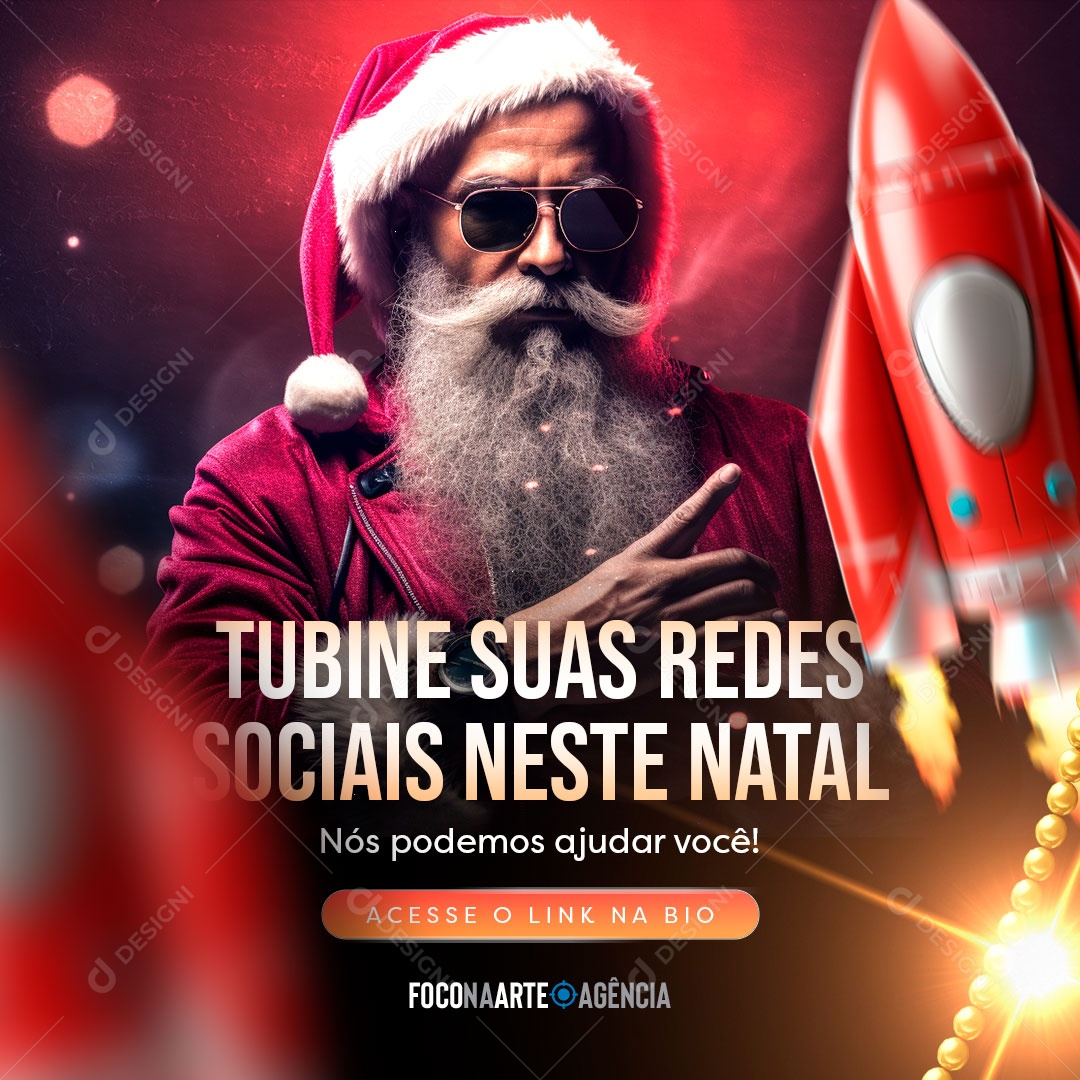 Social Media Feed Turbine Suas Redes Sociais Neste Natal PSD Editável