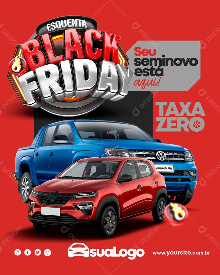 Social Media Story Esquenta Black Friday Concessionária PSD Editável