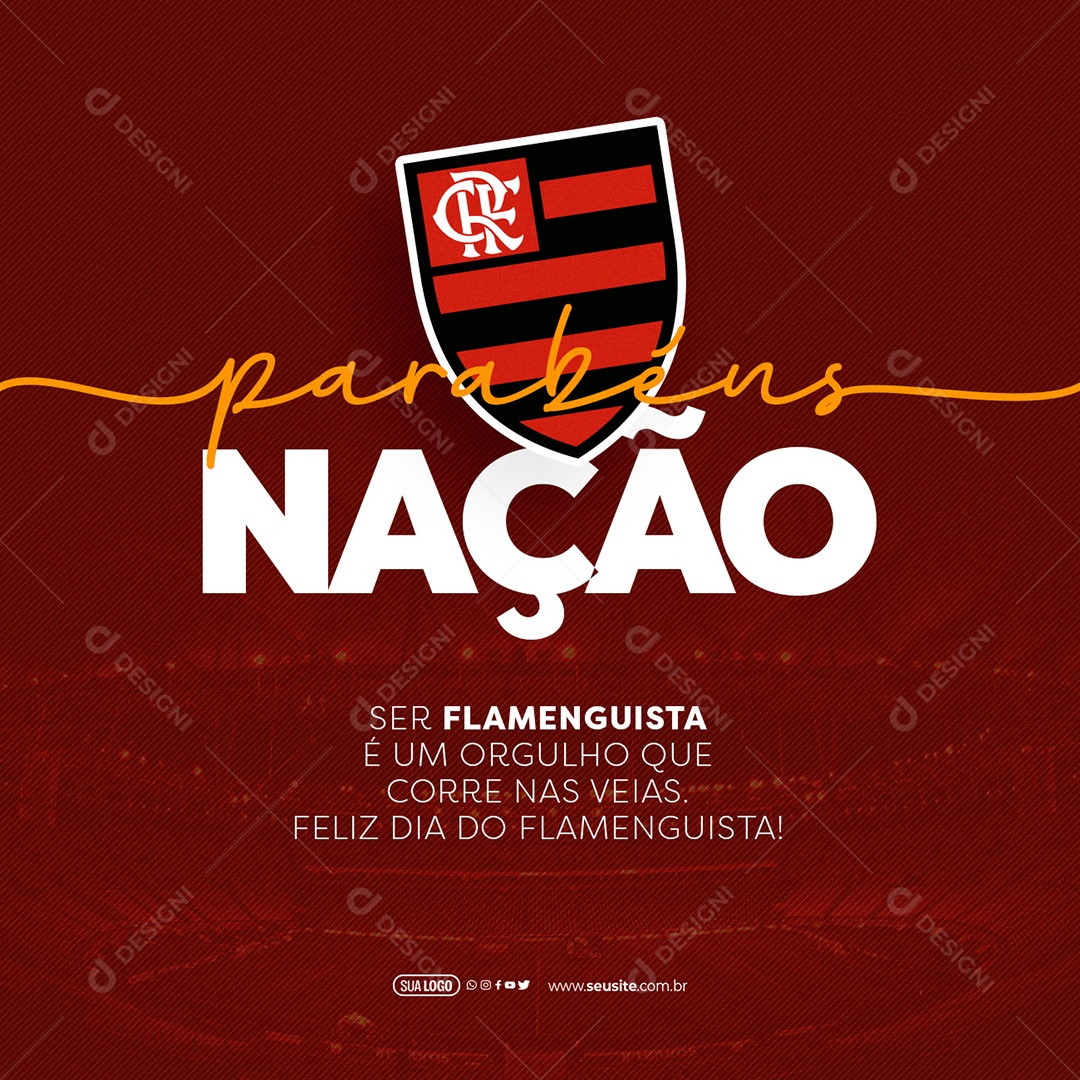 Dia Do Flamenguista 28 De Outubro é um Orgulho que Corre nas Veias Social Media PSD Editável