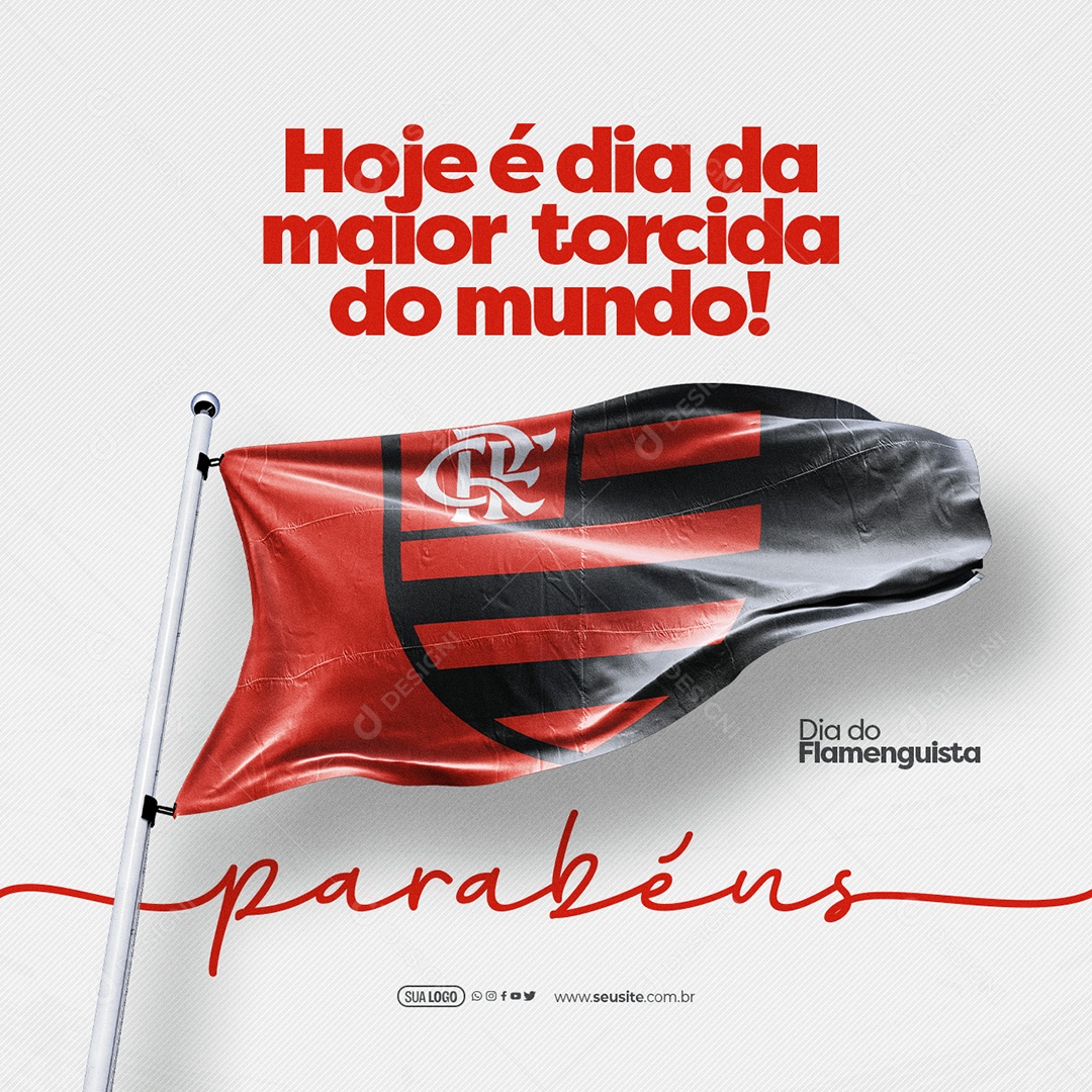 Dia Do Flamenguista 28 De Outubro Hoje é o Dia da Maior Torcida Social Media PSD Editável