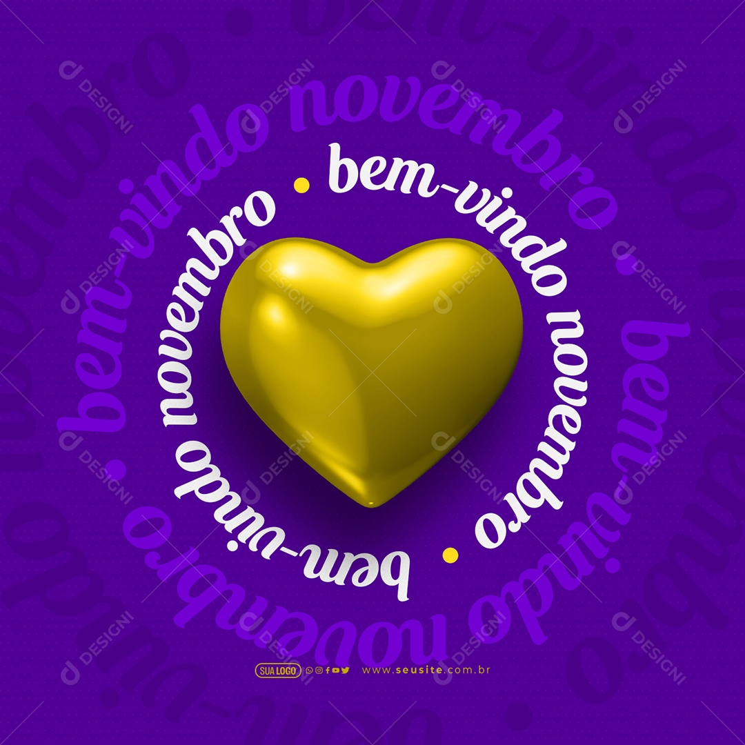 Bem Vindo Novembro Social Media PSD Editável
