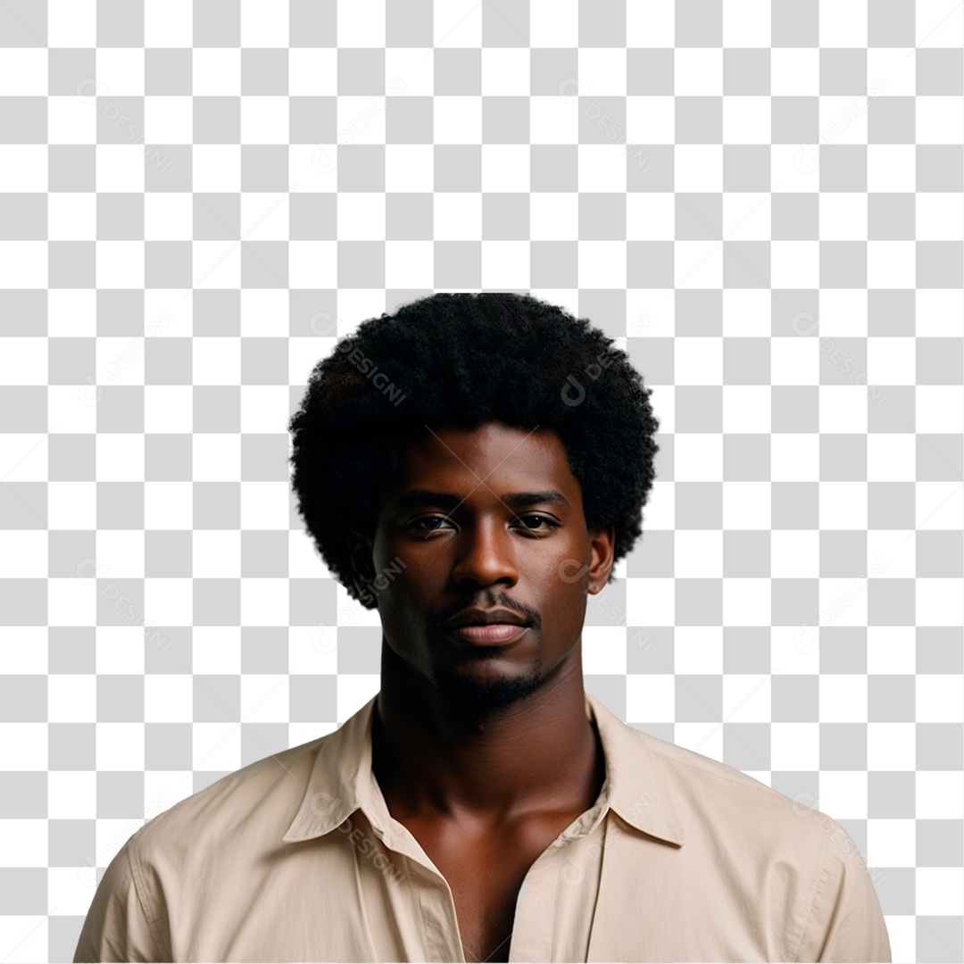 Homem Moreno Estiloso PNG Transparente