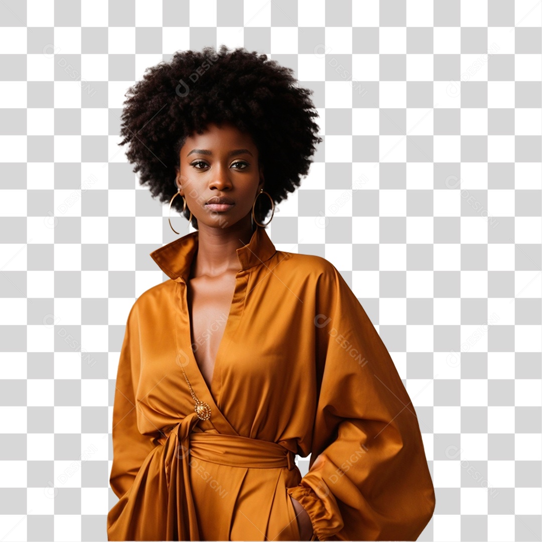 Mulher Estilosa Modelo PNG Transparente