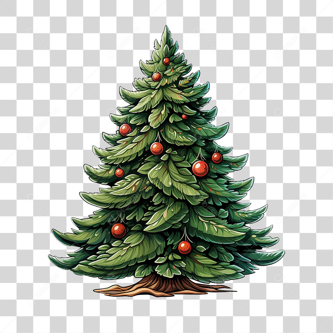 Árvore de Natal Final de Ano PNG Transparente