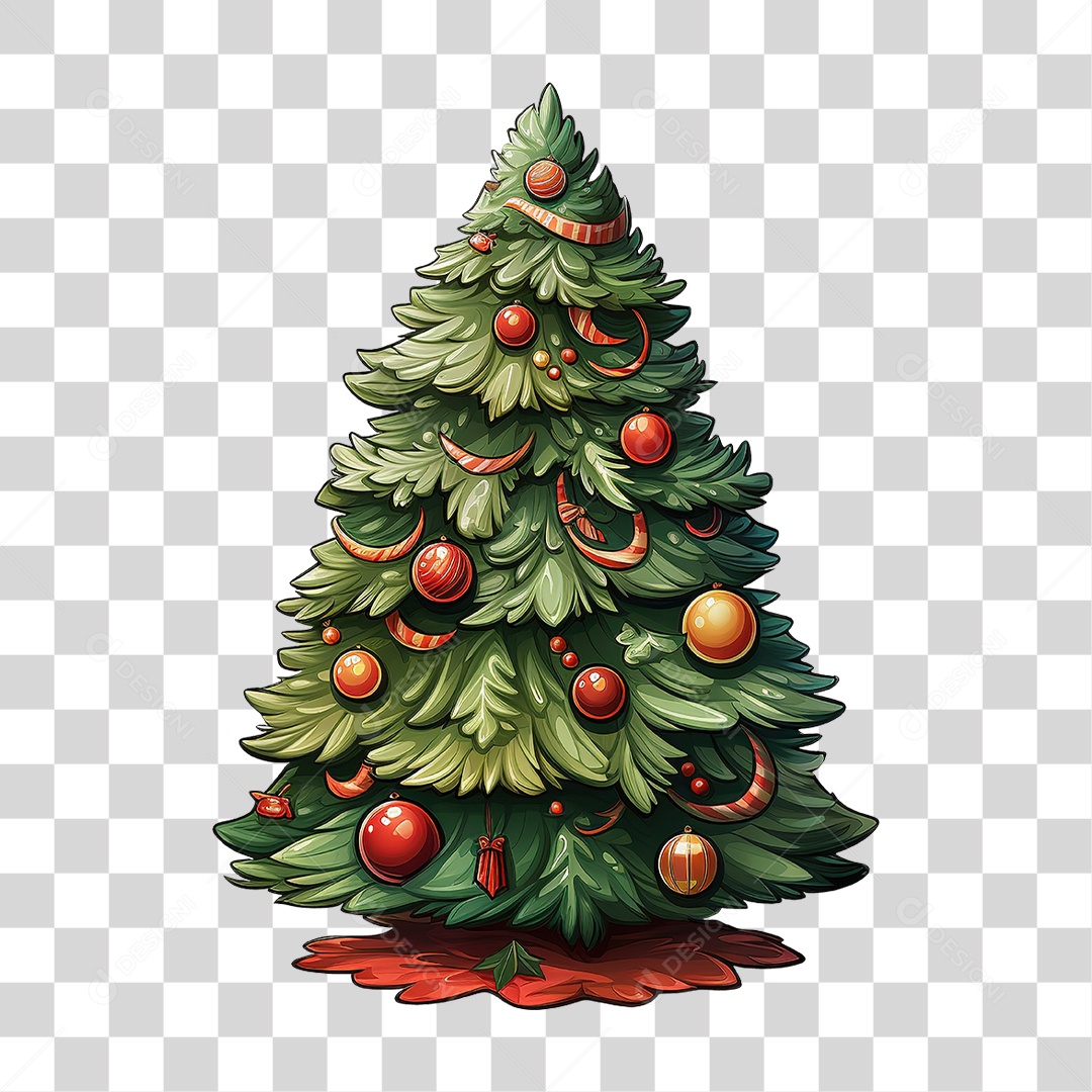 Árvore de Natal Final de Ano PNG Transparente