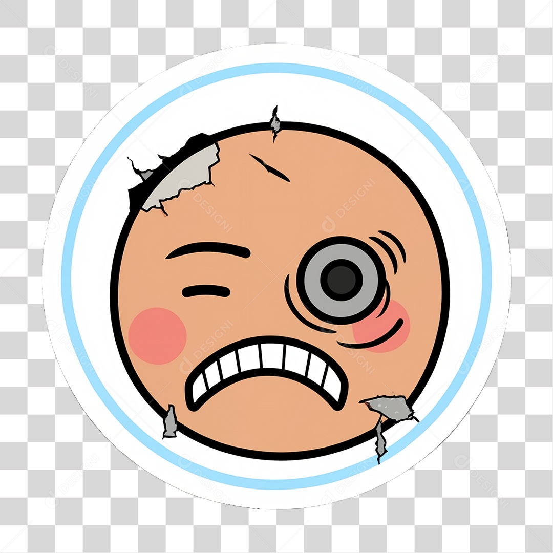 Sticker Emojis Carinha PNG Transparente