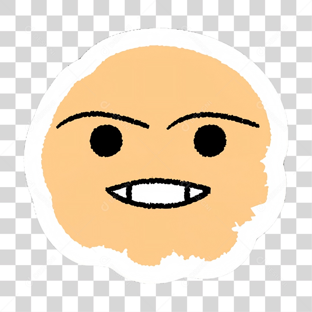 Sticker Emojis Carinha PNG Transparente