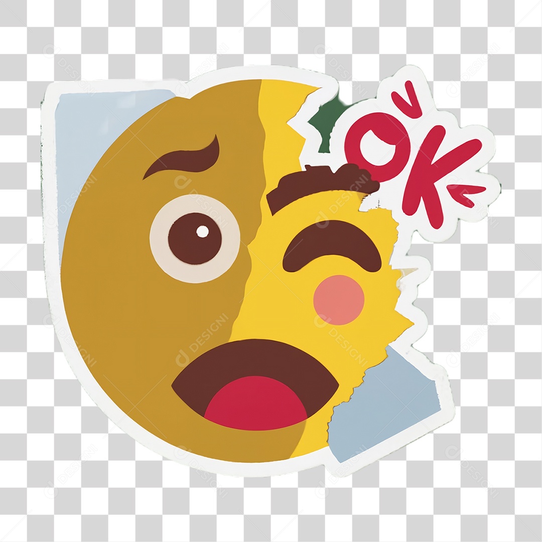 Sticker Emojis Carinha PNG Transparente