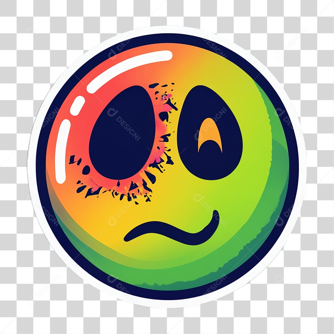 Sticker Emojis Carinha PNG Transparente