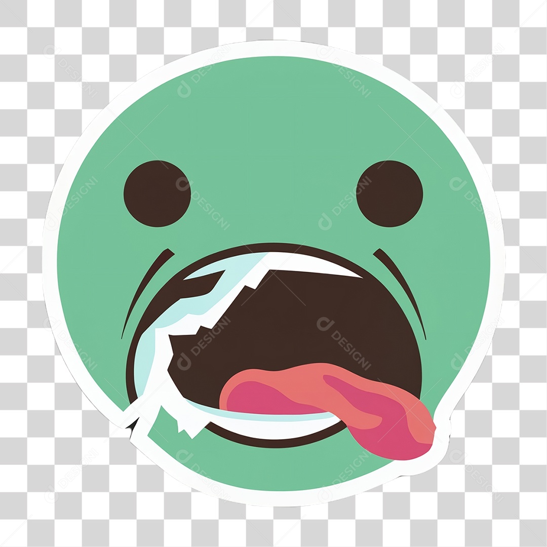 Sticker Emojis Carinha Monstro PNG Transparente