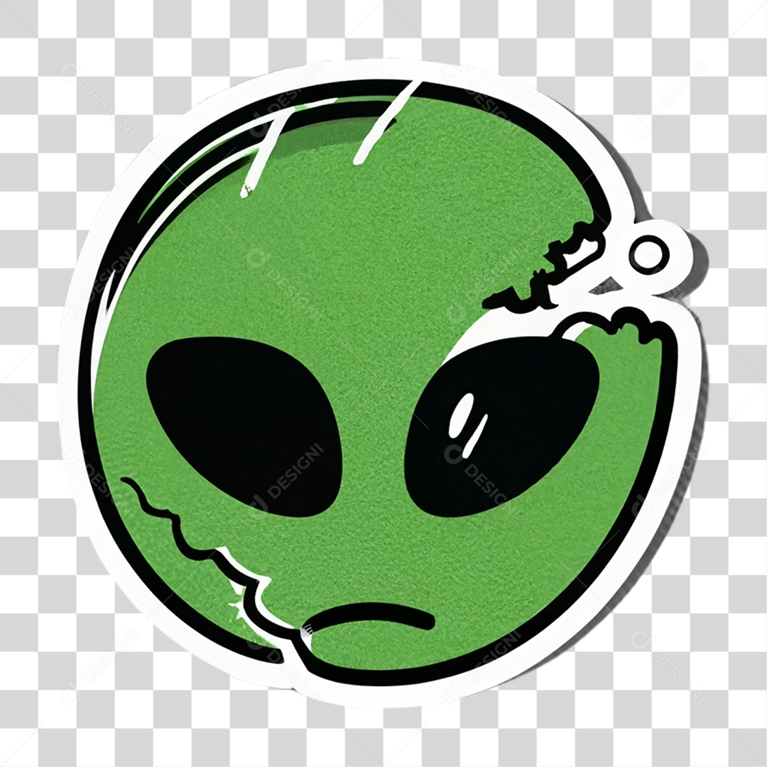 Transparent Alien Emojis Sticker PNG