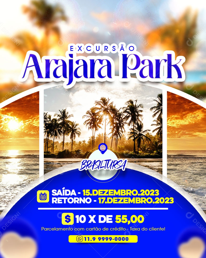 Social Media Feed Excursão Arajara Park PSD Editável