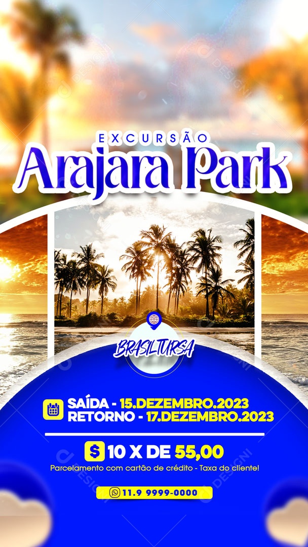 Social Media Story Excursão Arajara Park Agência De Viagens PSD Editável