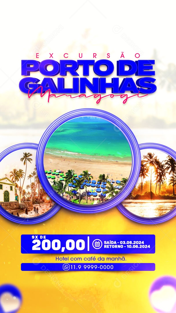Story Excursão Porto De Galinhas Maragogi Social Media PSD Editável