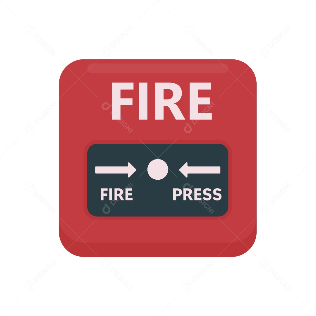 Ícone de Alarme de Incêndio Ilustração Vetor EPS