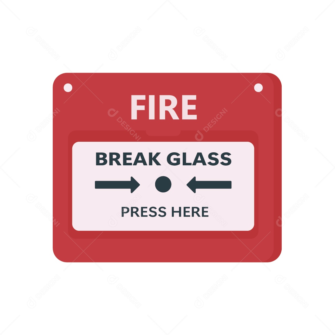 Ícone de Alarme de Incêndio Ilustração Vetor EPS