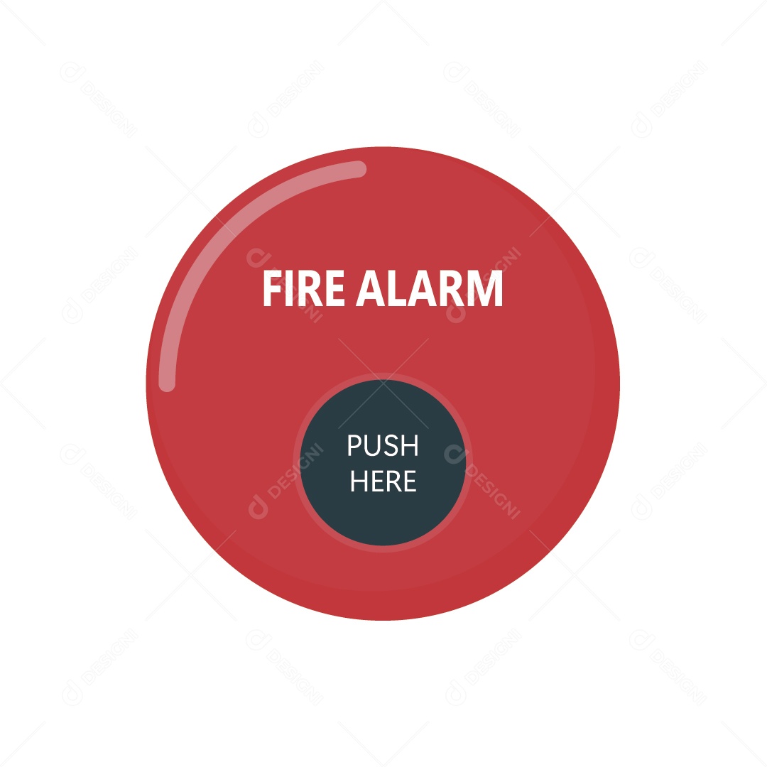 Ícone de Alarme de Incêndio Ilustração Vetor EPS