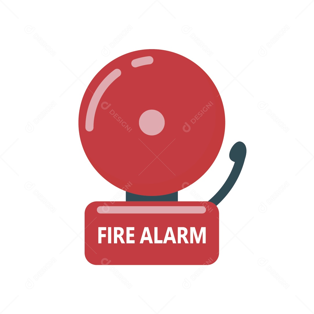 Ícone de Alarme de Incêndio Ilustração Vetor EPS