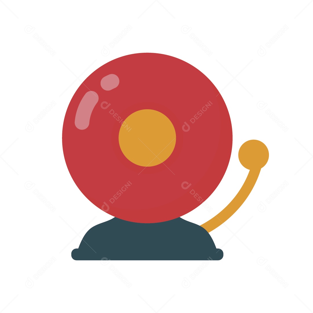 Ícone de Alarme de Incêndio Ilustração Vetor EPS