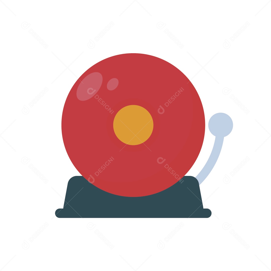 Ícone de Alarme de Incêndio Ilustração Vetor EPS