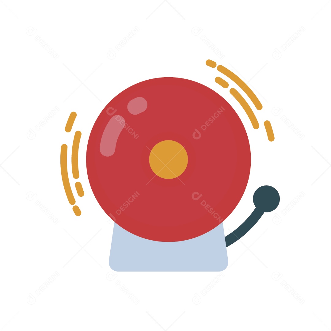 Ícone de Alarme de Incêndio Ilustração Vetor EPS