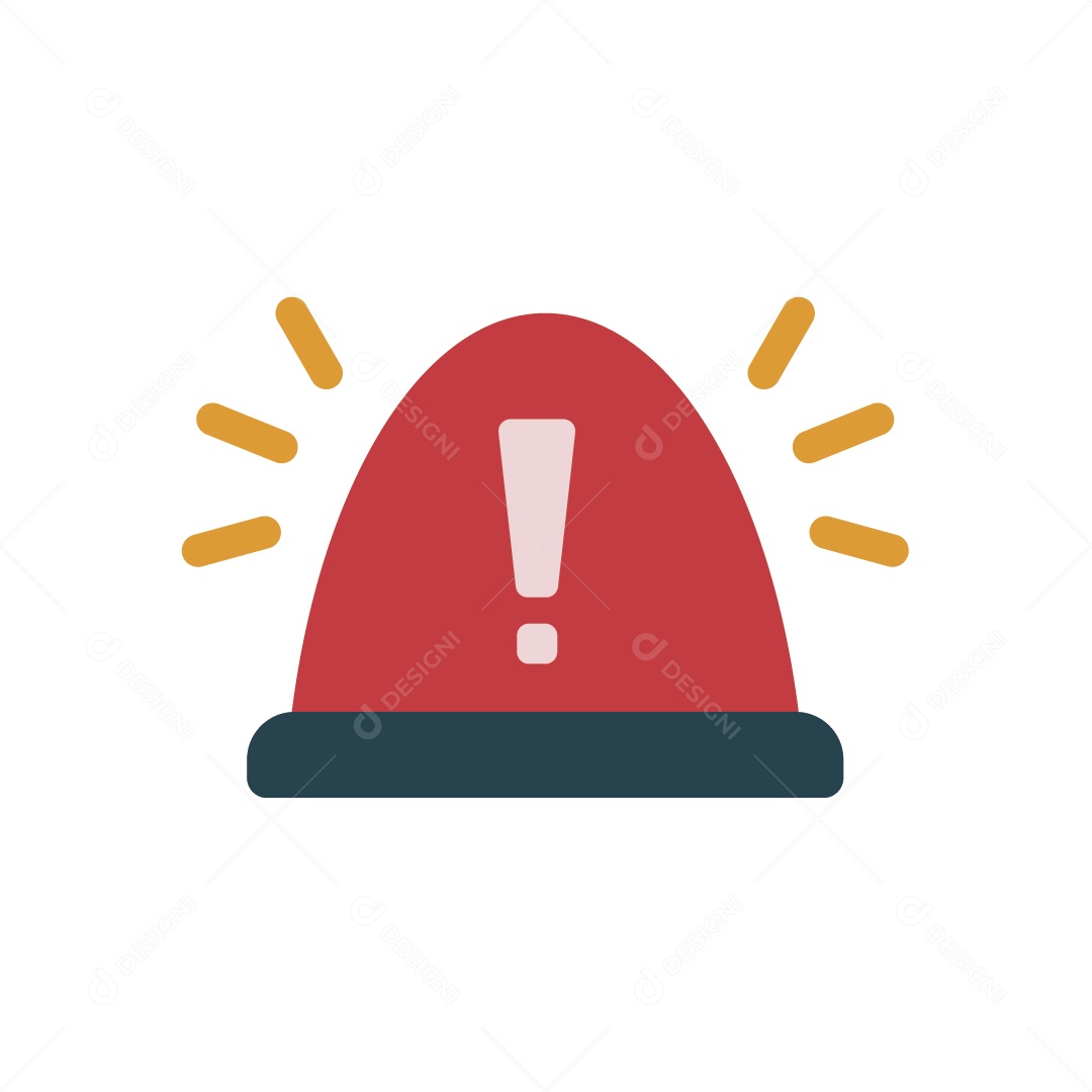 Ícone de Sirene de Emergência Ilustração Vetor EPS