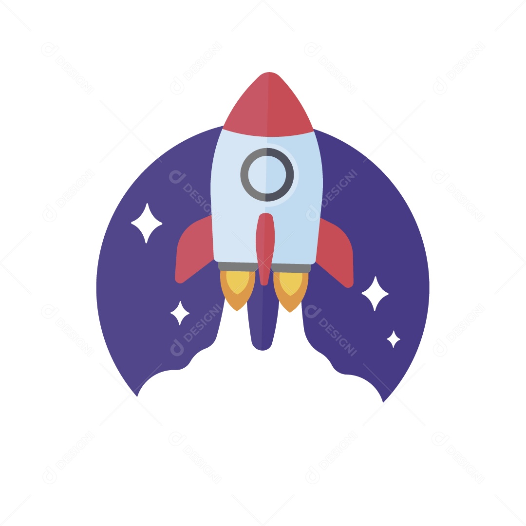 Foguete Ilustração Vetor EPS