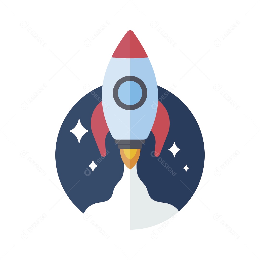 Foguete Ilustração Vetor EPS